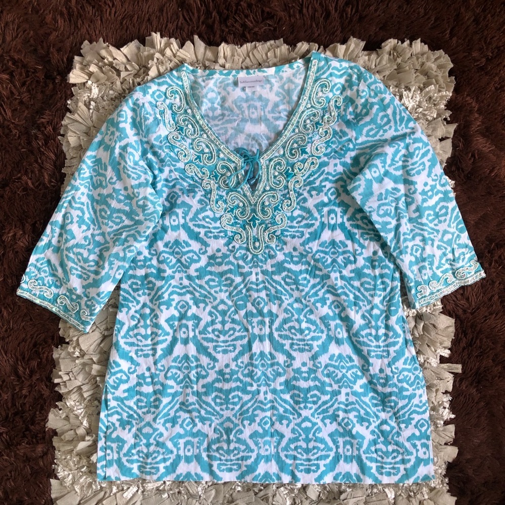 Soft Surroundings Beaded Tunic